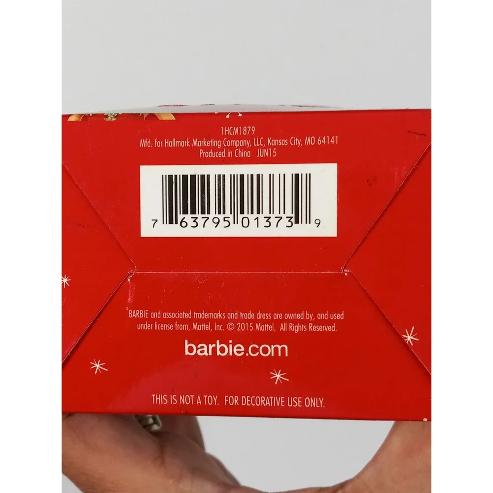 Hallmark 2015 Barbie Christmas Tree‎ Ornament